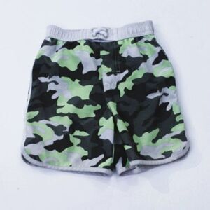 Wander Nation boys camo swim trunk 2T multicolor pocket elastic waist